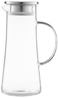 Ardesto Pitcher with lid 1400ml, borosilicate glass, stainless steel, transparent