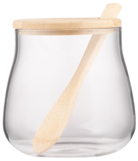 Ardesto Jar Midori Sugar 500ml, glass, bamboo, transparent