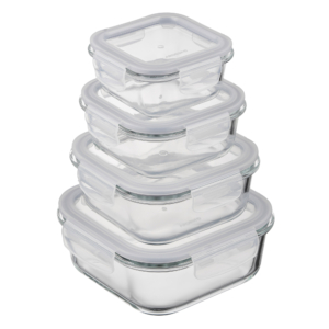Ardesto Food storage container Gemini 0.5l, borosilicate glass, plastic, square, transparent