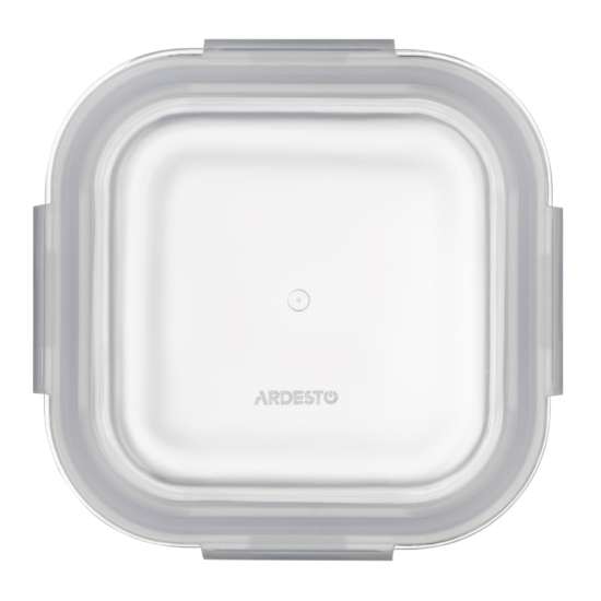 Контейнер для хранения пищевых продуктов Ardesto Gemini 0.8л, боросиликатное стекло, пластик, квадратный, прозрачный