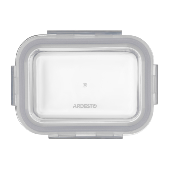 Контейнер для хранения пищевых продуктов Ardesto Gemini 0.38л, боросиликатное стекло, пластик, прямоугольный, прозрачный