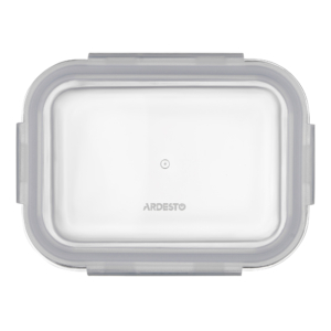 Ardesto Food storage container Gemini 0.66l, borosilicate glass, plastic, rectangular, transparent