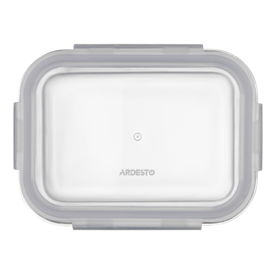 Ardesto Food storage container Gemini 0.66l, borosilicate glass, plastic, rectangular, transparent