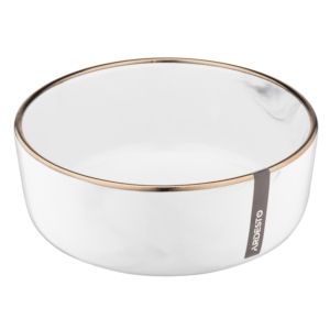 Ardesto Bowl Marmo, 15.6cm, ceramics, white