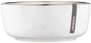 Ardesto Bowl Marmo, 15.6cm, ceramics, white