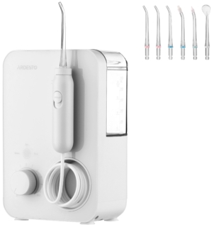 Ирригатор Ardesto стационарный, чаша 600 мл, от сети , 7 насадок, белый