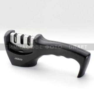 Точилка для ножей Ardesto Gemini, 20.5×5.5×7.5см, вольфрамовый сплав, пластик, черный