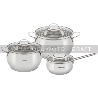 Набір посуду Ardesto Gemini Liguria, 6 предметів, нержавіюча сталь