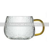 Set of cups ARDESTO Dew 350ml, 4pcs, borosilicate glass, transparent