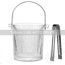 Ice bucket with clip ARDESTO Iceberg 980ml, glass, transparent