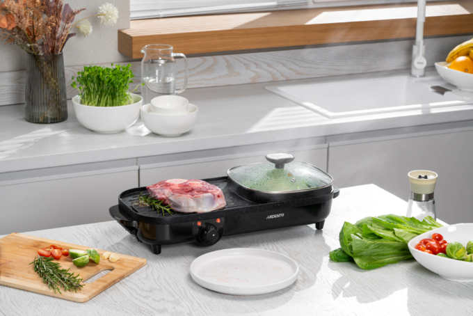 Гриль Ardesto барбекю 2в1, 1500Вт, темп. режимов-3, металл/пластик, черный