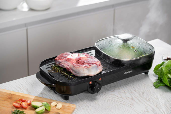 Гриль Ardesto барбекю 2в1, 1500Вт, темп. режимов-3, металл/пластик, черный
