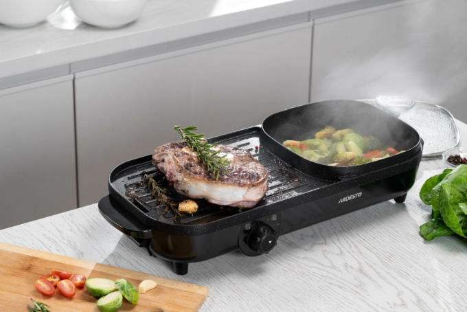 Гриль Ardesto барбекю 2в1, 1500Вт, темп. режимов-3, металл/пластик, черный