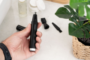 Тример Ardesto TR-PWP, для носа і вух, сталь,USB-C > USB-A, чорний