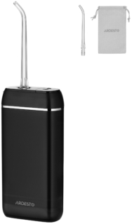 Ирригатор Ardesto портативний, чаша 140 мл, Li-ion аккум. в компл., чорний