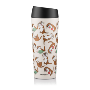 ARDESTO Travel mug Coffee Time Otter 450ml, stainless steel, beige