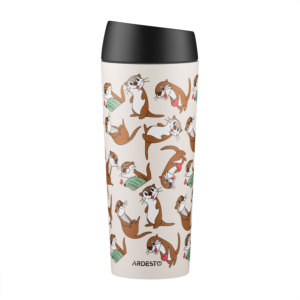 ARDESTO Travel mug Coffee Time Otter 450ml, stainless steel, beige