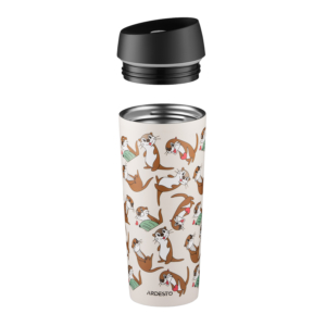 ARDESTO Travel mug Coffee Time Otter 450ml, stainless steel, beige