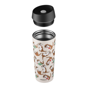 ARDESTO Travel mug Coffee Time Otter 450ml, stainless steel, beige