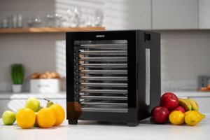 Dryer for products Ardesto FDB-1242, 850W, pallets -12x3cm, max-70°С, timer, electronic control, stainless steel, black