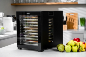 Dryer for products Ardesto FDB-1242, 850W, pallets -12x3cm, max-70°С, timer, electronic control, stainless steel, black