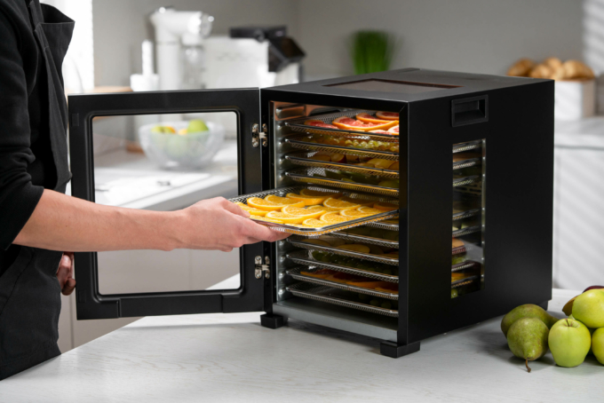 Dryer for products Ardesto FDB-1242, 850W, pallets -12x3cm, max-70°С, timer, electronic control, stainless steel, black