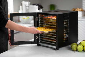 Dryer for products Ardesto FDB-1242, 850W, pallets -12x3cm, max-70°С, timer, electronic control, stainless steel, black