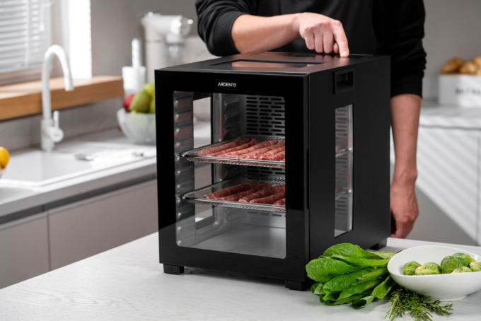 Dryer for products Ardesto FDB-1242, 850W, pallets -12x3cm, max-70°С, timer, electronic control, stainless steel, black