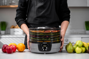 Dryer for products Ardesto FDB-532TTC, 250W, pallets -5x3cm, diameter-32cm, max-70°С, timer, electronic control, plastic, white