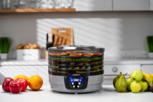 Dryer for products Ardesto FDB-532TTC, 250W, pallets -5x3cm, diameter-32cm, max-70°С, timer, electronic control, plastic, white