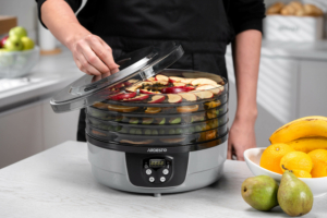 Dryer for products Ardesto FDB-532TTC, 250W, pallets -5x3cm, diameter-32cm, max-70°С, timer, electronic control, plastic, white