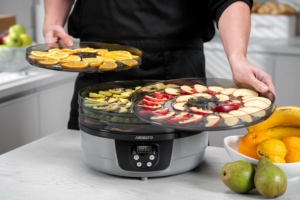 Dryer for products Ardesto FDB-532TTC, 250W, pallets -5x3cm, diameter-32cm, max-70°С, timer, electronic control, plastic, white