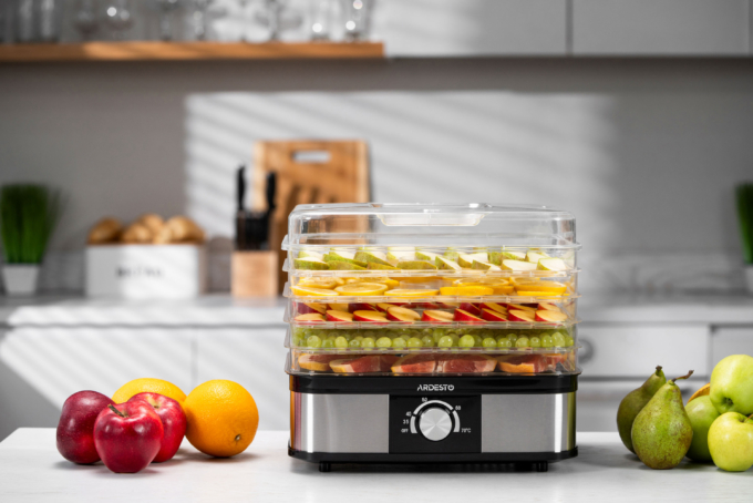 Ardesto dryer for products FDB-52832B, 245W, pallets -5x3cm, max-70°С, temperature adjustment, plastic, black+inox