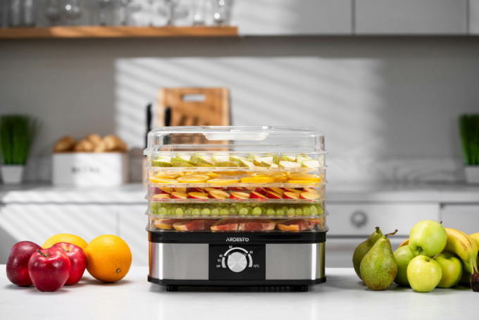 Ardesto dryer for products FDB-52832B, 245W, pallets -5x3cm, max-70°С, temperature adjustment, plastic, black+inox