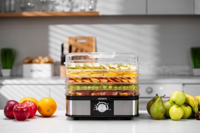 Ardesto dryer for products FDB-52832B, 245W, pallets -5x3cm, max-70°С, temperature adjustment, plastic, black+inox