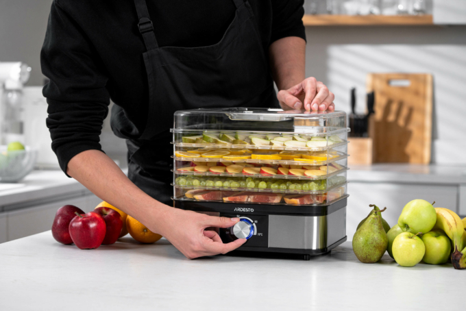 Ardesto dryer for products FDB-52832B, 245W, pallets -5x3cm, max-70°С, temperature adjustment, plastic, black+inox