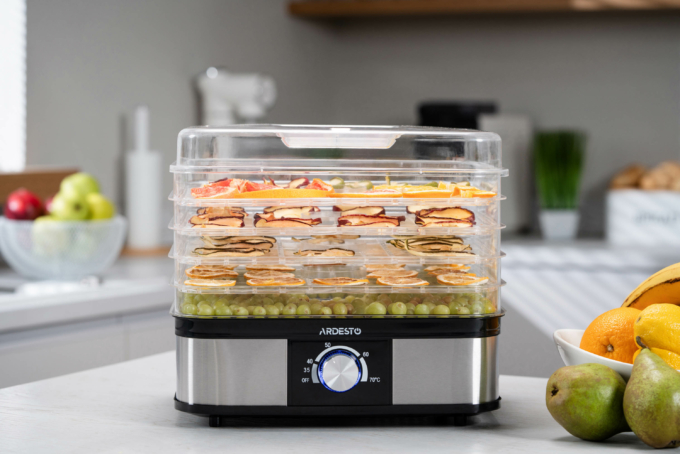 Ardesto dryer for products FDB-52832B, 245W, pallets -5x3cm, max-70°С, temperature adjustment, plastic, black+inox