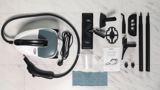 Пароочиститель ARDESTO, 1200Вт, 1500мл, 4Бар, белый+синий