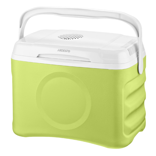 Холодильник дорожній ARDESTO, 2в1, 21л, 220/12В, підігрів 55°C, охолодження 18-20°C, USB-порт, 4.3кг, салатовий