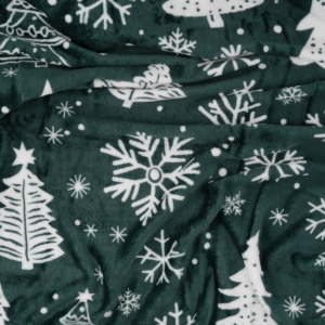 Плед ARDESTO Christmas Flannel 160х200см, 100% поліестер, ялинки