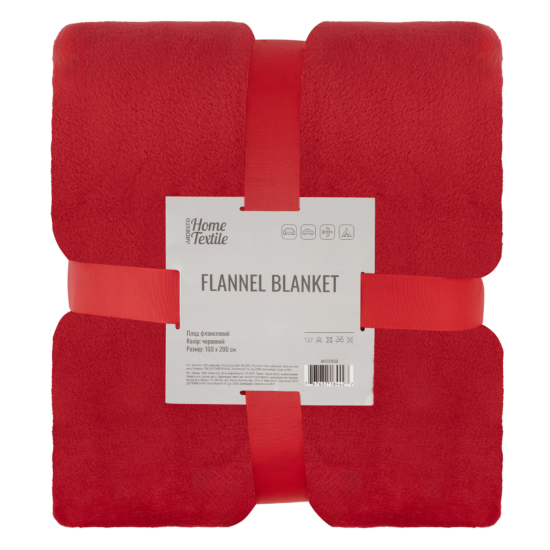 Плед ARDESTO Flannel 160х200см, 100% полиэстер, красный