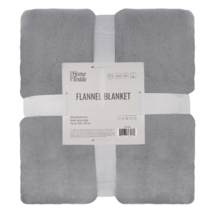 Flannel blanket ARDESTO 200х220cm, 100% polyester, light grey