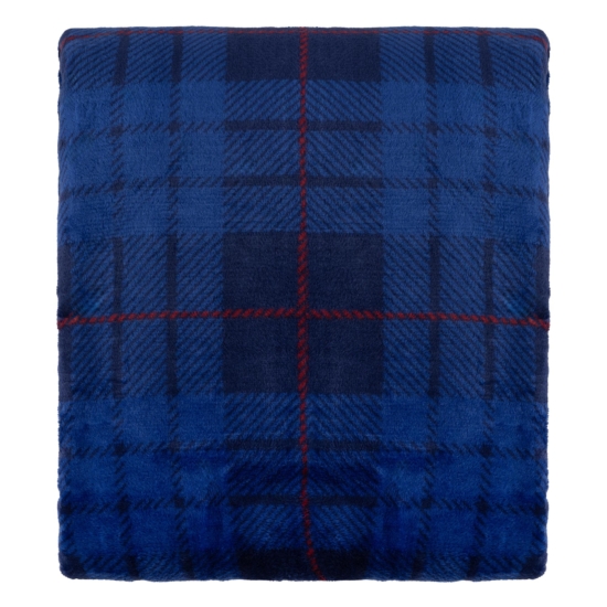 Flannel blanket ARDESTO 160x200cm, 100% polyester, blue tartan