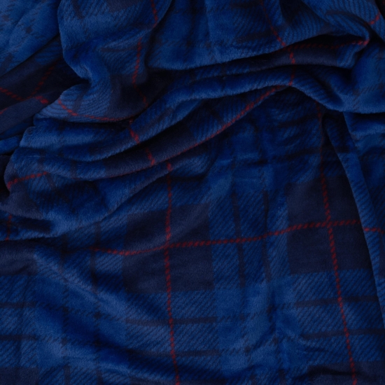 Flannel blanket ARDESTO 160x200cm, 100% polyester, blue tartan