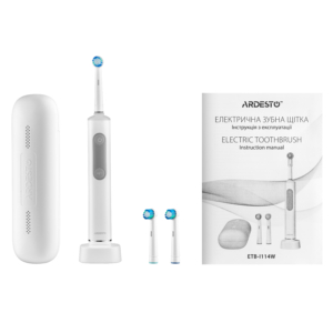 Ardesto toothbrush electric ETB-I114W, 10th. fluct/min, nozzle-3, IPX7, white