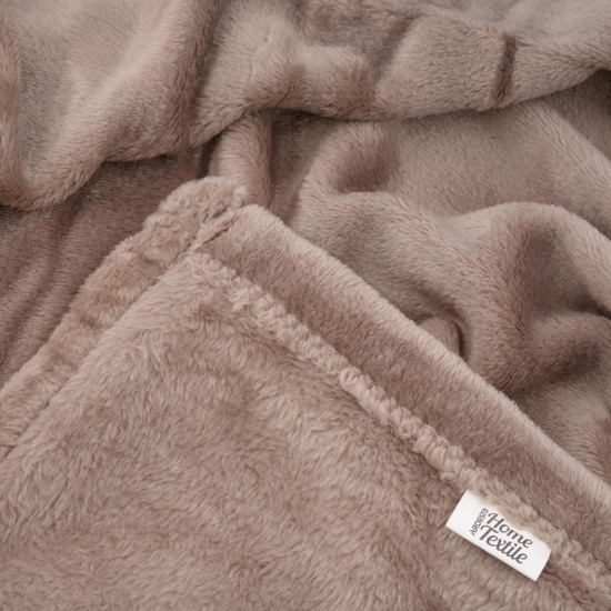 Flannel blanket ARDESTO 160x200cm, 100% polyester, beige