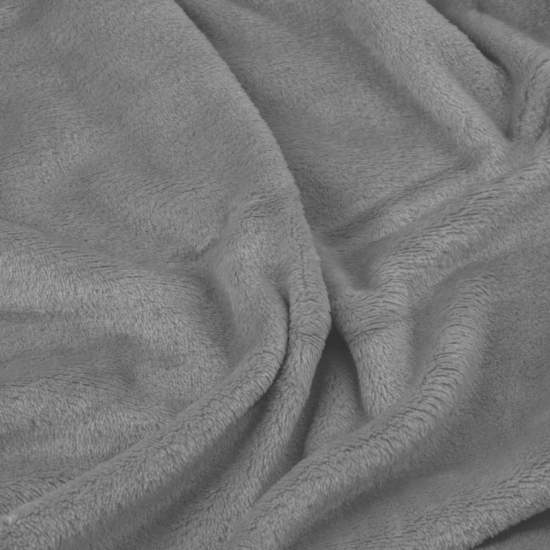 Flannel blanket ARDESTO 160x200cm, 100% polyester, light grey