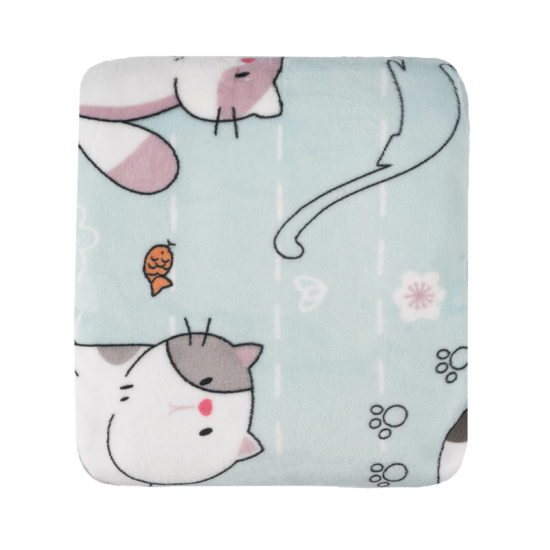 Flannel blanket ARDESTO 160x200cm, 100% polyester, cute cats