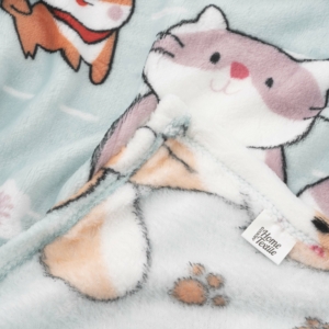 Flannel blanket ARDESTO 160x200cm, 100% polyester, cute cats
