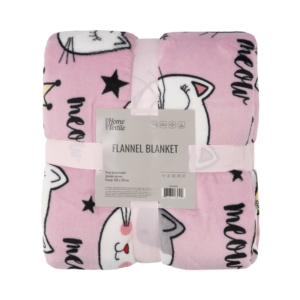Flannel blanket ARDESTO 160x200cm, 100% polyester, cats